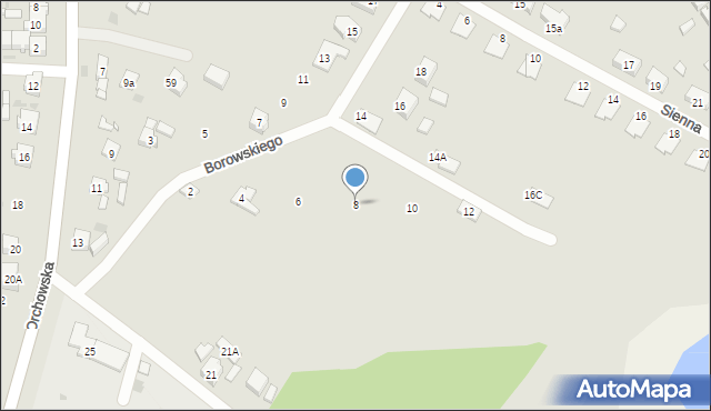 Trzemeszno, Borowskiego Aleksandra, 8, mapa Trzemeszno