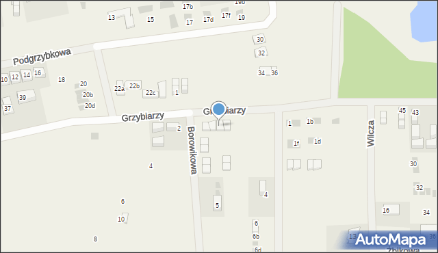 Tupadły, Borowikowa, 3b, mapa Tupadły