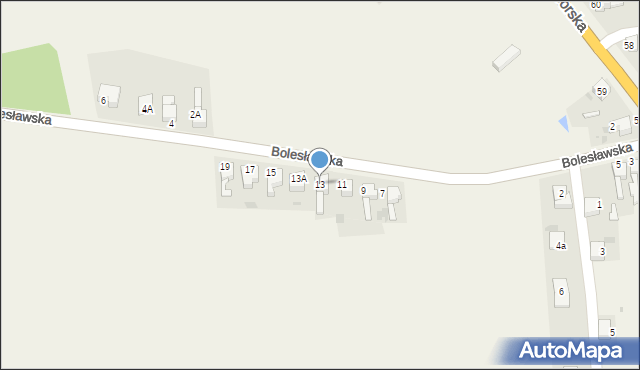 Tworków, Bolesławska, 13, mapa Tworków