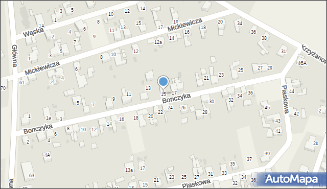 Tworków, Bonczyka Norberta, ks., 15, mapa Tworków