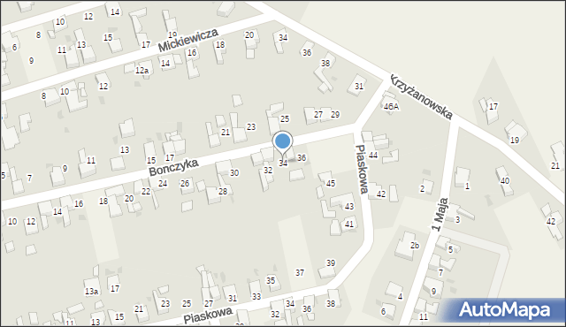 Tworków, Bonczyka Norberta, ks., 34, mapa Tworków
