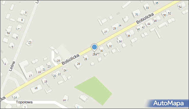Tychowo, Bobolicka, 28a, mapa Tychowo