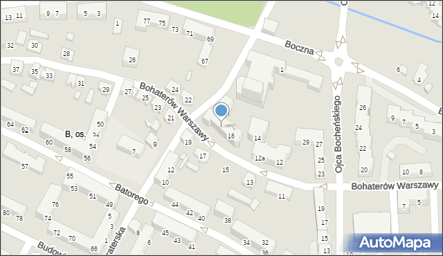 Tychy, Bohaterów Warszawy, 18, mapa Tychów