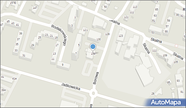 Tychy, Borowa, 134, mapa Tychów