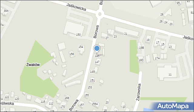 Tychy, Borowa, 145, mapa Tychów