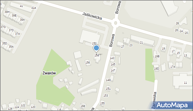 Tychy, Borowa, 154, mapa Tychów