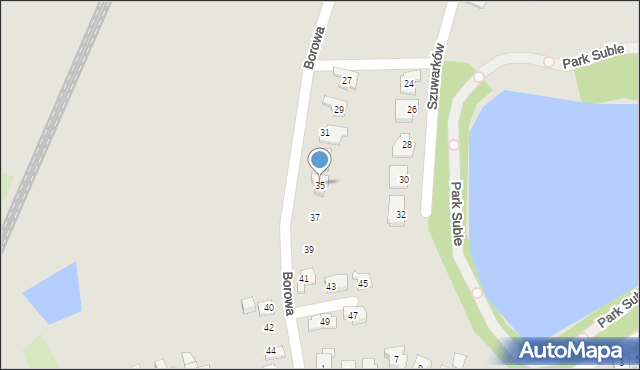 Tychy, Borowa, 35, mapa Tychów