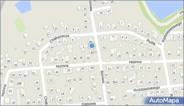 Tychy, Borowa, 64, mapa Tychów