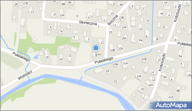 Tylicz, Boczna, 8A, mapa Tylicz