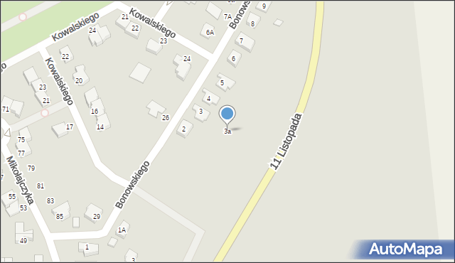 Wągrowiec, Bonowskiego Kazimierza, 3a, mapa Wągrowiec