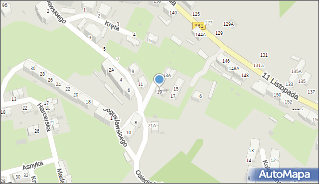 Wałbrzych, Bogusławskiego Wojciecha, 19, mapa Wałbrzycha