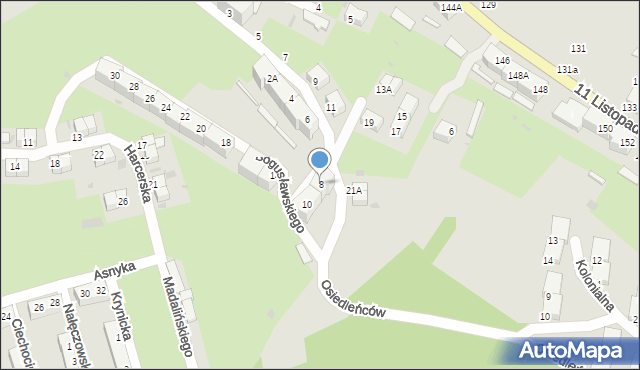 Wałbrzych, Bogusławskiego Wojciecha, 8, mapa Wałbrzycha