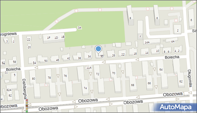 Warszawa, Bolecha, 32, mapa Warszawy