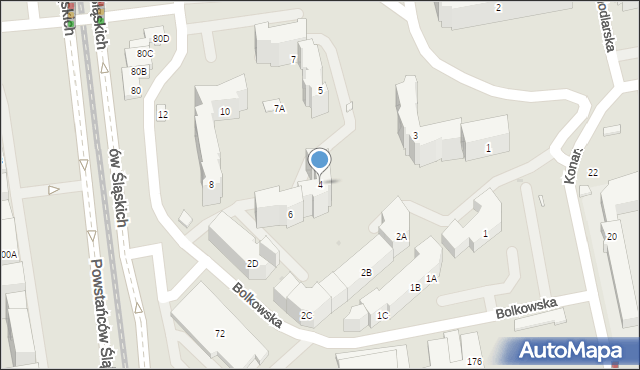 Warszawa, Bolkowska, 4, mapa Warszawy