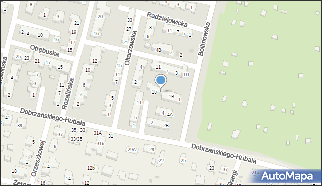 Warszawa, Borzęcińska, 17, mapa Warszawy