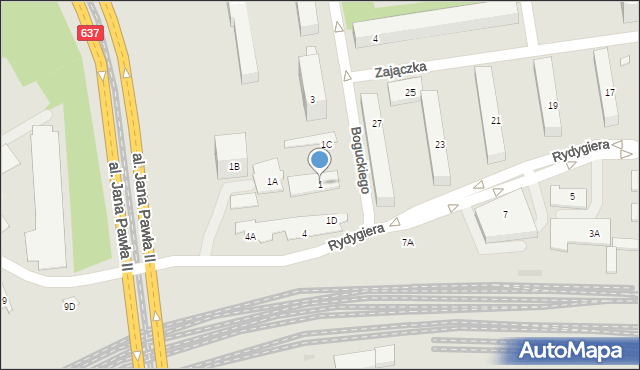 Warszawa, Boguckiego Teofila, ks., 1, mapa Warszawy