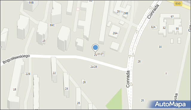Warszawa, Bogusławskiego Wojciecha, 21, mapa Warszawy