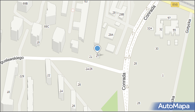 Warszawa, Bogusławskiego Wojciecha, 27, mapa Warszawy