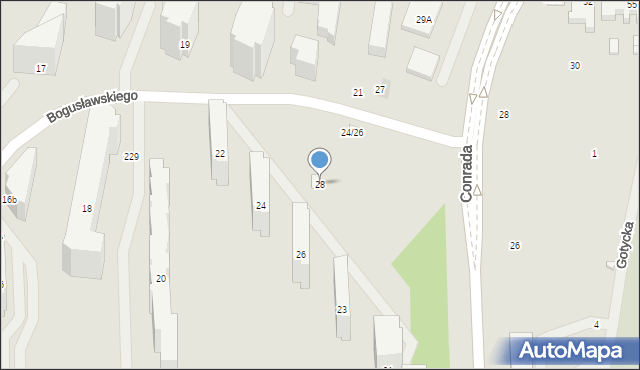 Warszawa, Bogusławskiego Wojciecha, 28, mapa Warszawy