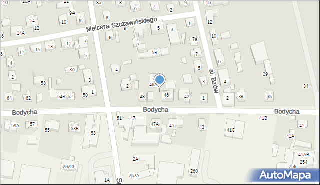 Warszawa, Bodycha Stanisława, 53, mapa Warszawy