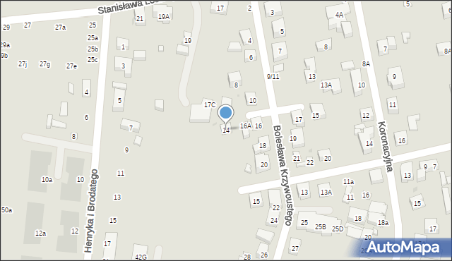 Warszawa, Bolesława Krzywoustego, 14, mapa Warszawy