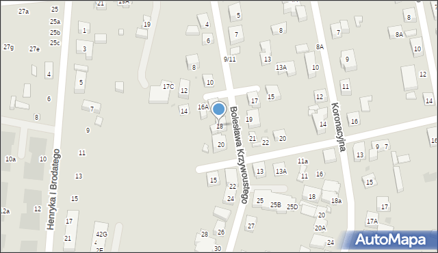 Warszawa, Bolesława Krzywoustego, 18, mapa Warszawy