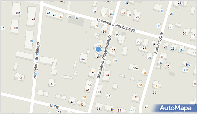 Warszawa, Bolesława Krzywoustego, 40, mapa Warszawy