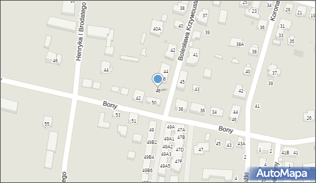 Warszawa, Bolesława Krzywoustego, 48, mapa Warszawy