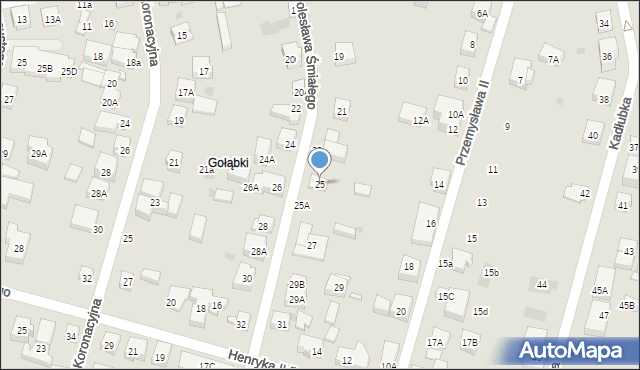 Warszawa, Bolesława Śmiałego, 25, mapa Warszawy