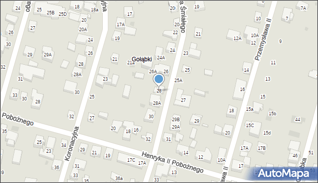 Warszawa, Bolesława Śmiałego, 28, mapa Warszawy