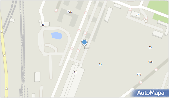 Warszawa, Bokserska, 71b, mapa Warszawy