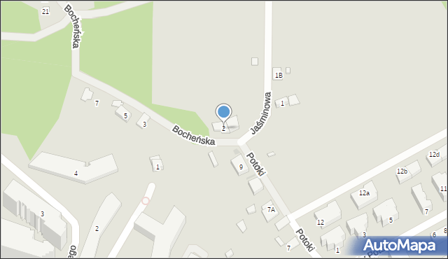 Warszawa, Bocheńska, 2, mapa Warszawy