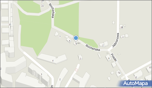Warszawa, Bocheńska, 3, mapa Warszawy
