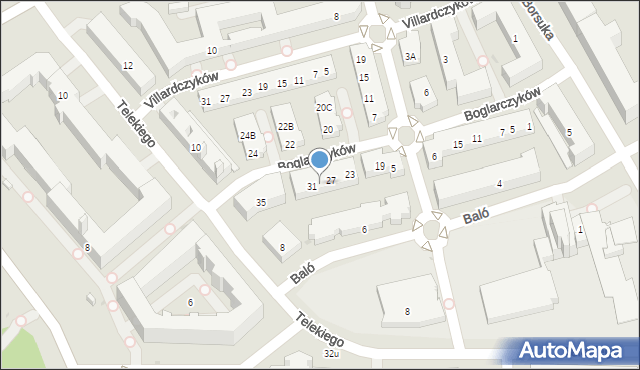 Warszawa, Boglarczyków, 29, mapa Warszawy