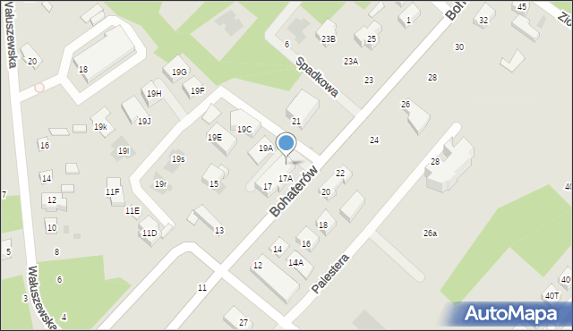 Warszawa, Bohaterów, 19, mapa Warszawy