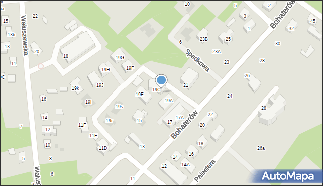 Warszawa, Bohaterów, 19B, mapa Warszawy