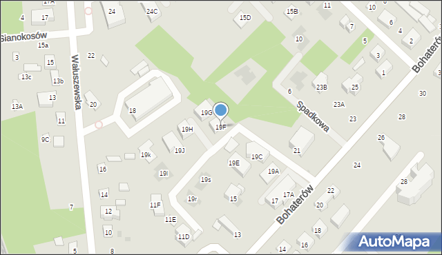 Warszawa, Bohaterów, 19F, mapa Warszawy