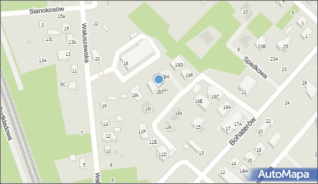 Warszawa, Bohaterów, 19J, mapa Warszawy