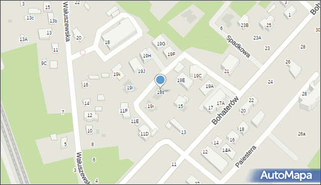 Warszawa, Bohaterów, 19s, mapa Warszawy