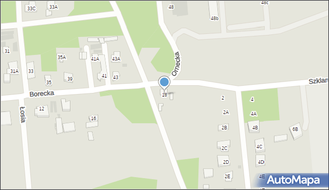 Warszawa, Borecka, 18, mapa Warszawy