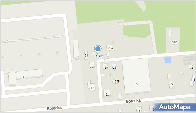 Warszawa, Borecka, 21A, mapa Warszawy