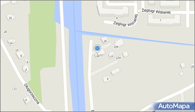 Warszawa, Bobrowa, 14, mapa Warszawy