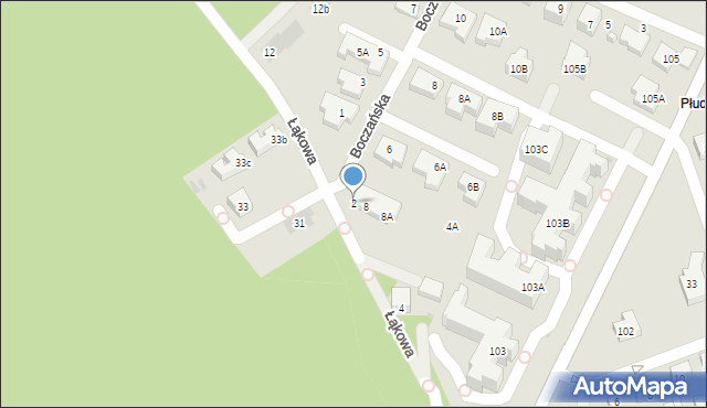 Warszawa, Boczańska, 2, mapa Warszawy