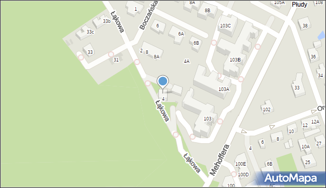 Warszawa, Boczańska, 4A, mapa Warszawy