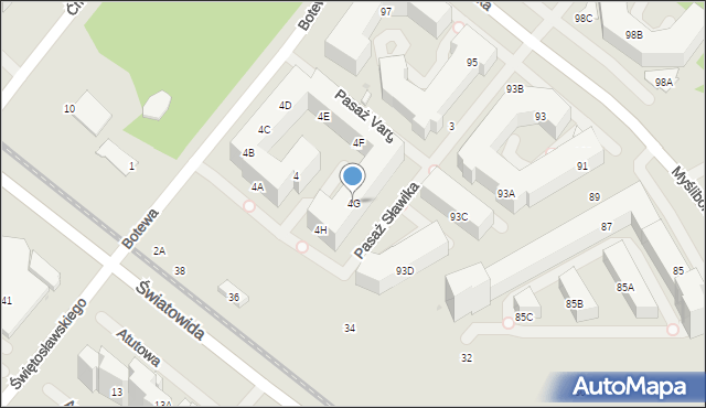 Warszawa, Botewa Christo, 4G, mapa Warszawy