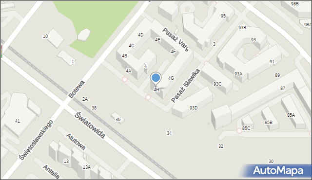 Warszawa, Botewa Christo, 4H, mapa Warszawy