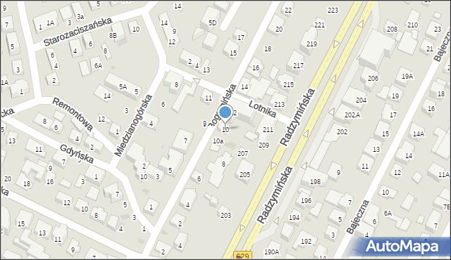 Warszawa, Bogumińska, 10, mapa Warszawy