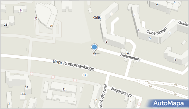 Warszawa, Bora-Komorowskiego Tadeusza, gen., 32, mapa Warszawy