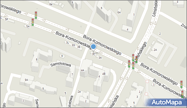 Warszawa, Bora-Komorowskiego Tadeusza, gen., 3C, mapa Warszawy