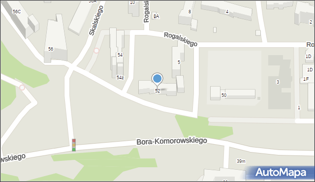 Warszawa, Bora-Komorowskiego Tadeusza, gen., 52, mapa Warszawy